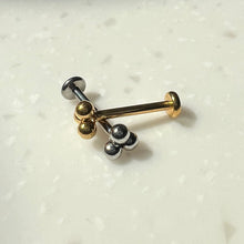 Load image into Gallery viewer, Implant Grade Titanium • Nickelfree, Waterproof &amp; Hypoallergenic • Push Pin Labret • Threadless Flat Back Earring • Tragus Stud • Flat Back Stud • Helix Stud • Cartilage • Nose Stud
