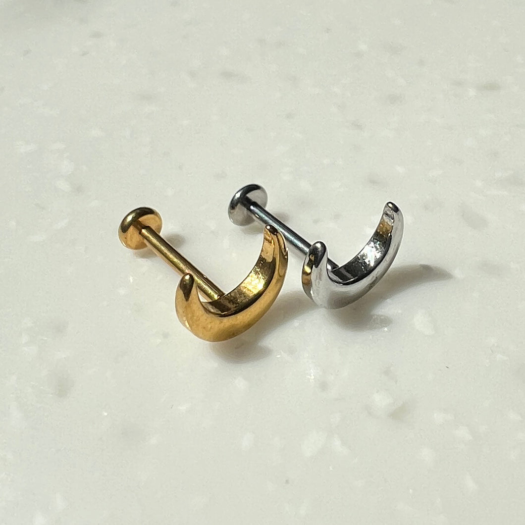 Implant Grade Titanium • Nickelfree, Waterproof & Hypoallergenic • Push Pin Labret • Threadless Flat Back Earring • Tragus Stud • Flat Back Stud • Helix Stud • Cartilage • Nose Stud