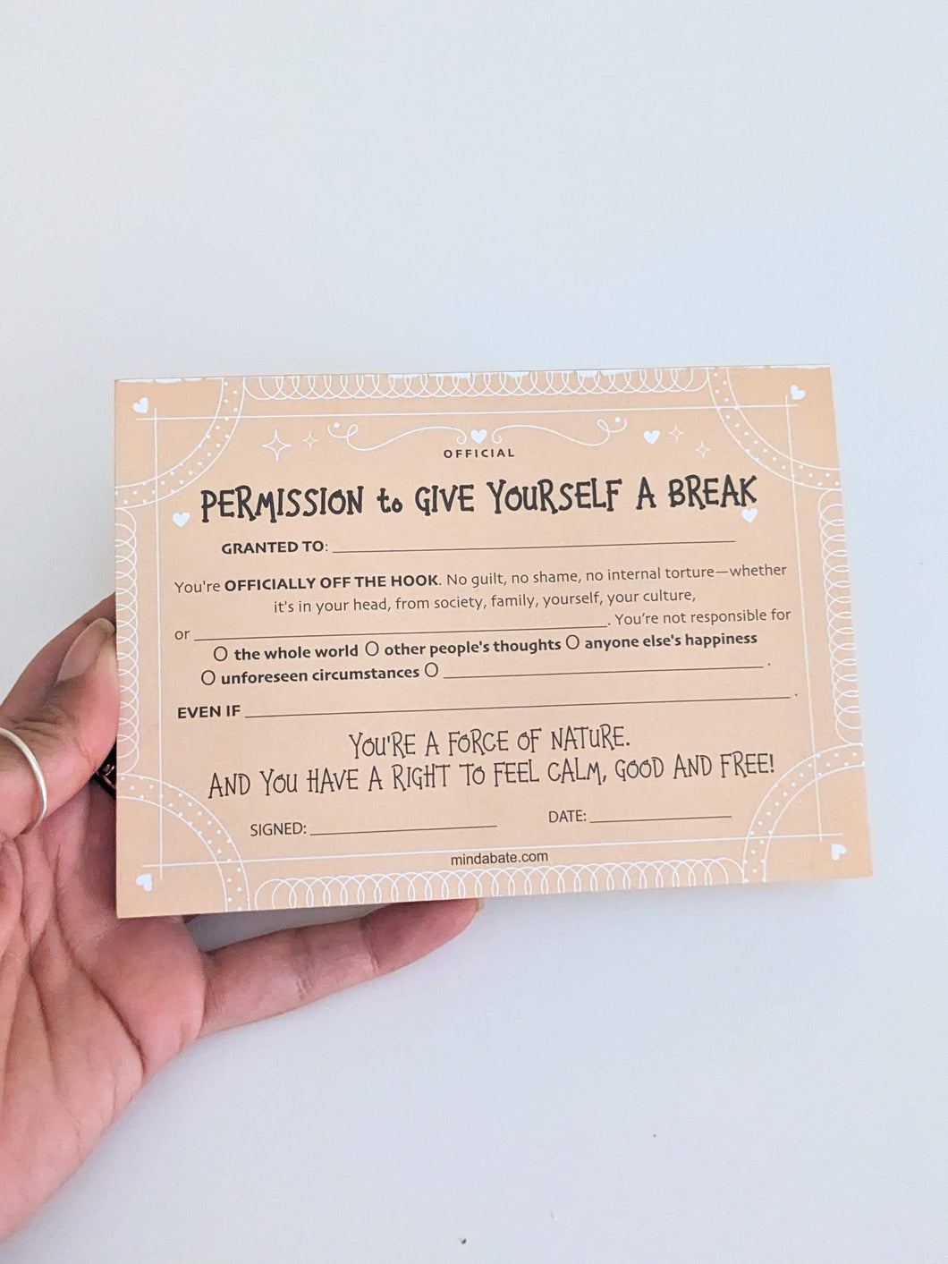 Permission To Give Yourself A Break Pad