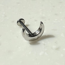 Load image into Gallery viewer, Implant Grade Titanium • Nickelfree, Waterproof &amp; Hypoallergenic • Push Pin Labret • Threadless Flat Back Earring • Tragus Stud • Flat Back Stud • Helix Stud • Cartilage • Nose Stud
