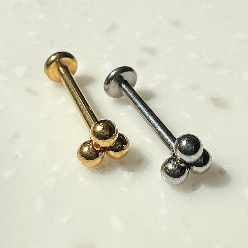 Implant Grade Titanium • Nickelfree, Waterproof & Hypoallergenic • Push Pin Labret • Threadless Flat Back Earring • Tragus Stud • Flat Back Stud • Helix Stud • Cartilage • Nose Stud