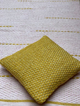 Load image into Gallery viewer, Yellow Handwoven Cushion - 18”x18”
