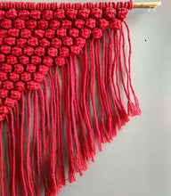 Load image into Gallery viewer, Red - Berry Knot Macrame Wall Hanging | Handmade Yarn Wall Hanging | Crochet Woven Wall Tapestry
