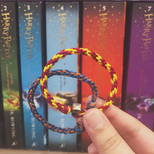 Load image into Gallery viewer, Harry Potter Hogwarts House Handmade Thread Bracelets, Keychains, Charms - Gifts for Harry Potter Fans
