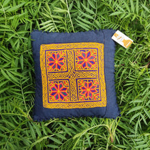 Load image into Gallery viewer, Blue Yellow Handmade Cushion | 10x10 Size
