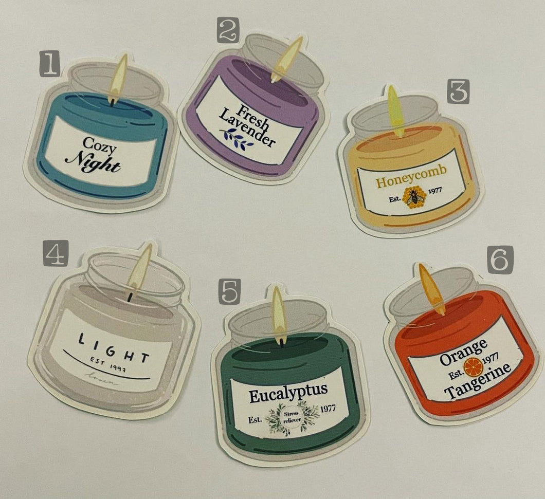 Scented Candle Design - Glossy Paper Stickers