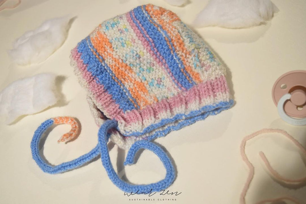 The Rainbow Bonnet | Handknitted Bonnets for Kids