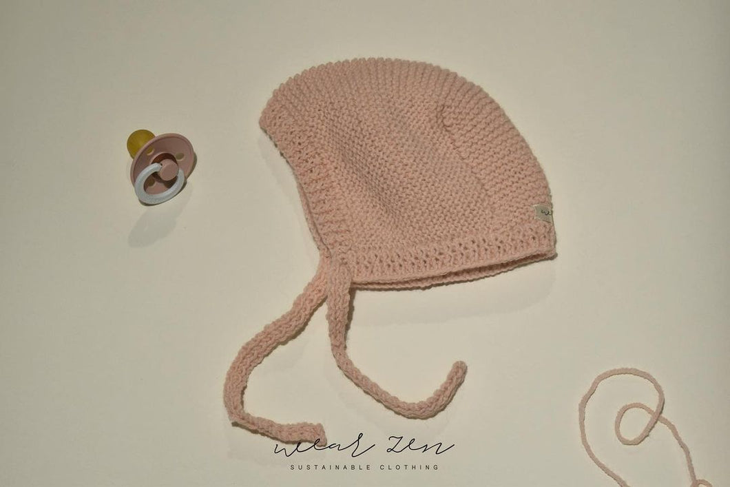 The Blush Pink | Handknitted Bonnets for Kids
