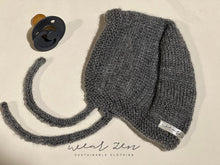 Load image into Gallery viewer, Charcoal Grey | Handknitted Bonnets for Kids
