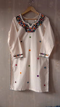 Load image into Gallery viewer, Hand Embroidered cotton lawn multi shaded Kurta with stunning mirror work on it.
