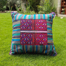 Load image into Gallery viewer, Multi Striped Handmade Cushion Cover | 15x15 Size
