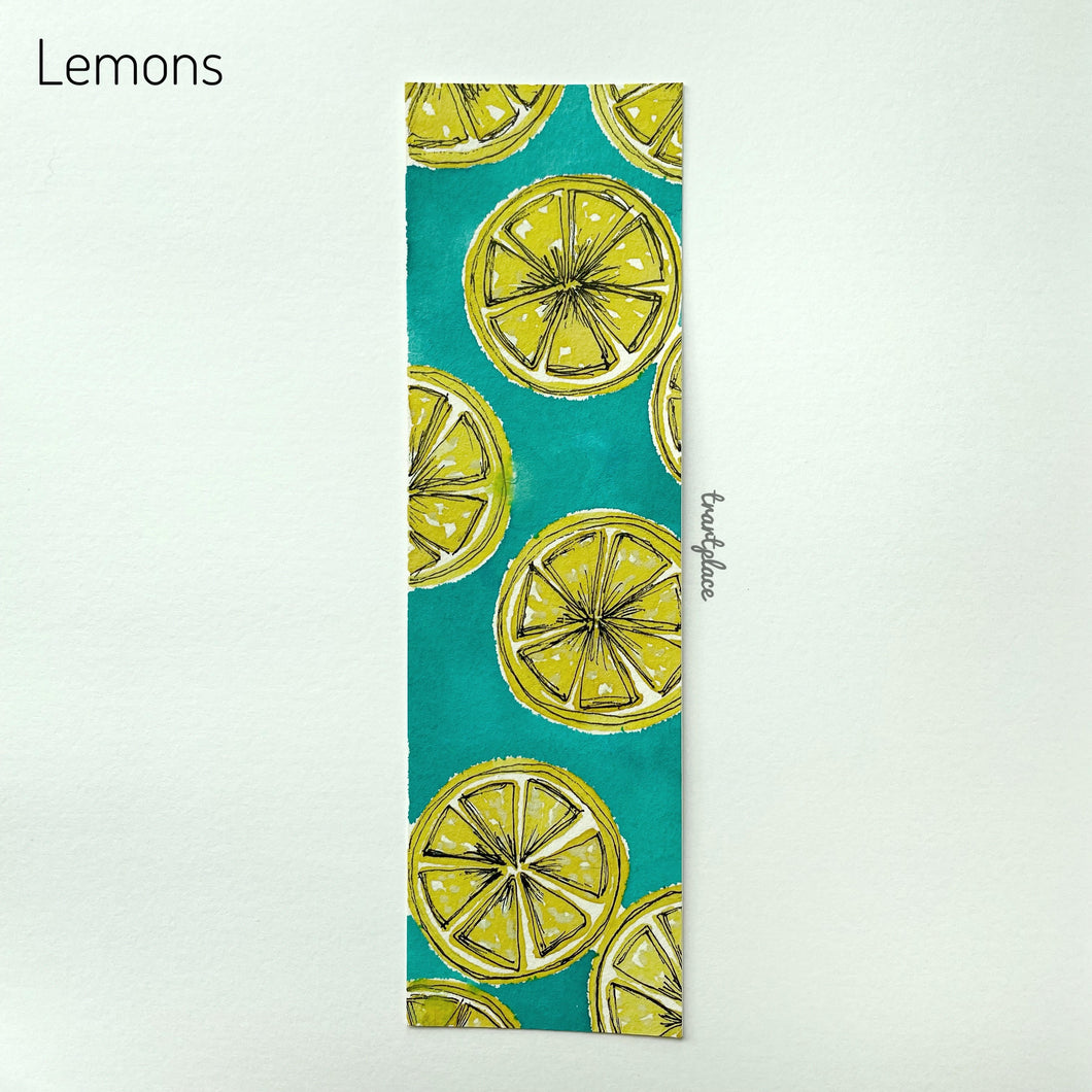 Lemons - Hand-painted Watercolor Bookmarks