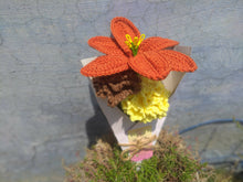 Load image into Gallery viewer, Crochet Bouquet | 2 Carnation 1 Lily
