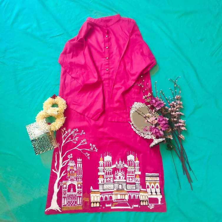 Minar - Pink Stitched Shirt