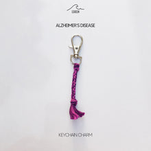Load image into Gallery viewer, Alzheimer&#39;s Awareness Thread Bracelet, Keychain &amp; Charm - In Support of Loved Ones Battling the Disease - Fund Raising - Perfect for Gifting
