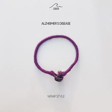 Load image into Gallery viewer, Alzheimer&#39;s Awareness Thread Bracelet, Keychain &amp; Charm - In Support of Loved Ones Battling the Disease - Fund Raising - Perfect for Gifting
