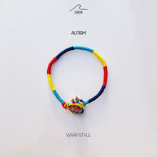 Load image into Gallery viewer, Autism Awareness Thread Bracelet, Keychain &amp; Charm - In Support of Loved Ones Battling the Disease - Fund Raising - Perfect for Gifting
