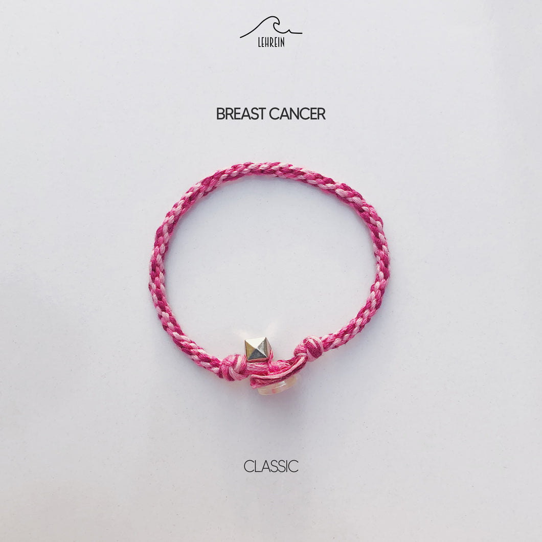 Breast Cancer Awareness Thread Bracelet, Keychain & Charm - In Support of Loved Ones Battling the Disease - Fund Raising - Perfect for Gifting