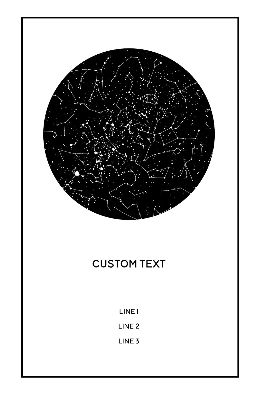 Personalized Night Sky Star Map - Custom Star Map, Wedding Gift, Valentines Day Gift or Birthday Poster