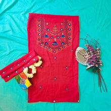 Load image into Gallery viewer, Sang e Maah - Red Unstitched Shirt
