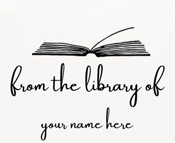Customized Library Book Stamp With Your Name - Perfect For Giving As A Gift To Book Lovers