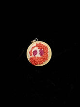 Load image into Gallery viewer, Embroidered Pendant (Cradled bouquet)
