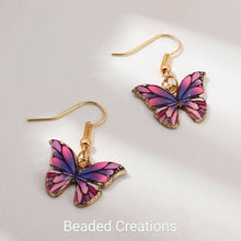 Load image into Gallery viewer, Butterfly Drop Earrings in 4 beautiful Colors
