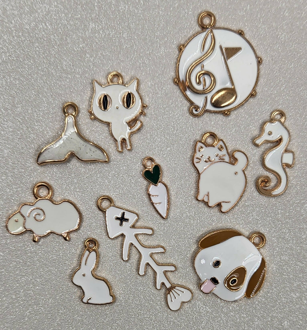 White Moon Charms