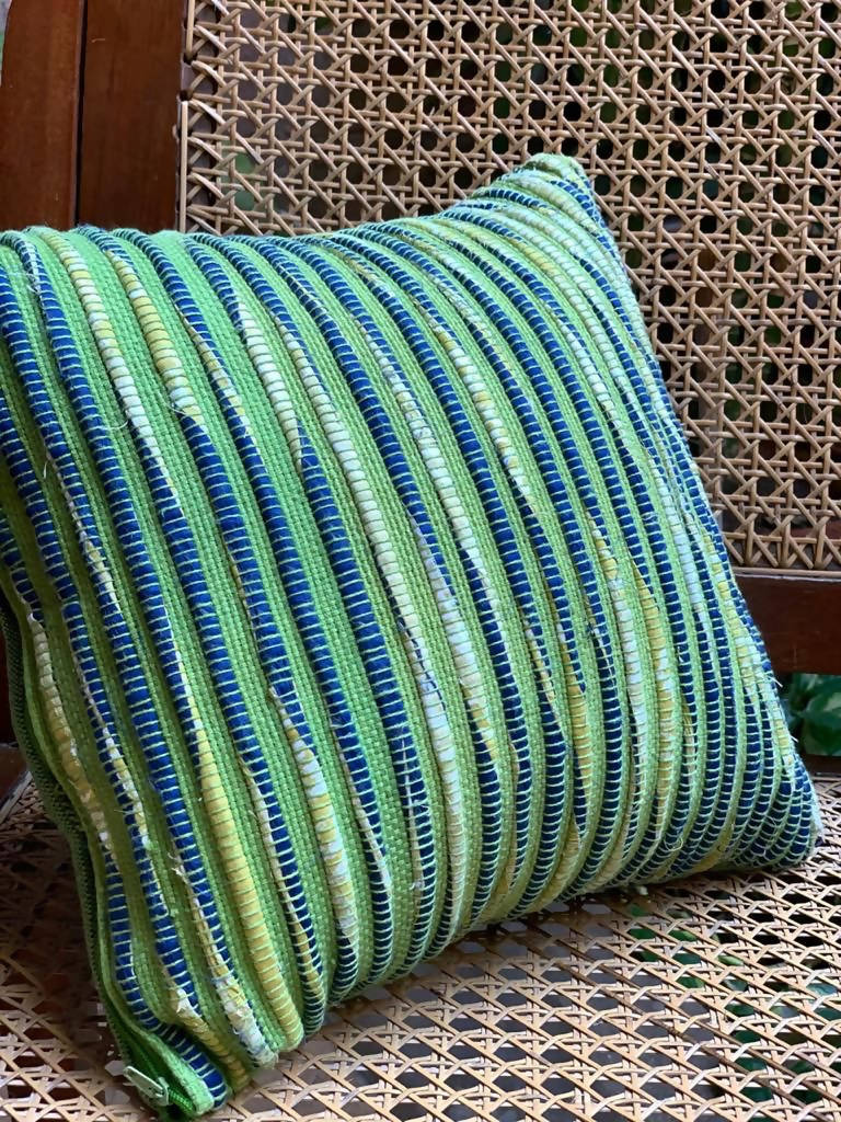 Green Recycled, Handwoven Decorative Cushions - 20
