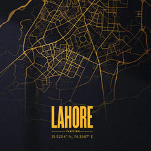 Load image into Gallery viewer, Map of Lahore - Square Black
