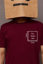 Load image into Gallery viewer, Custom Maroon Uni-sex Shirt with Personalized 3 inch Chest Printing
