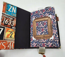 Load image into Gallery viewer, Orange Numberplate Fabric Journal
