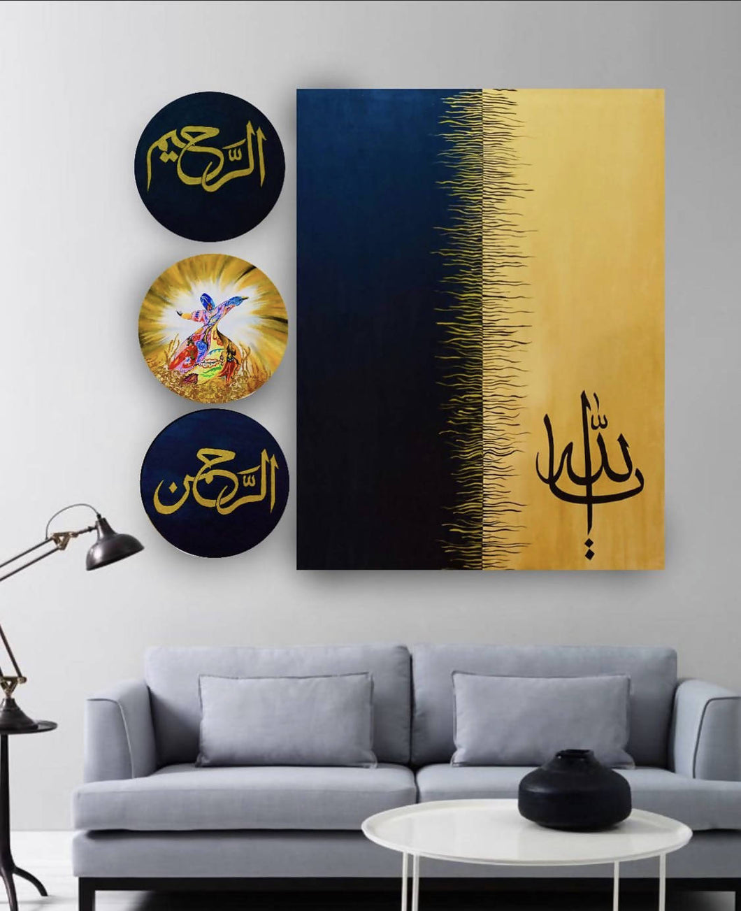 Set of 4 beautiful handpainted canvases.