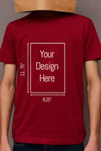 Load image into Gallery viewer, Custom Maroon Uni-sex Shirt with Personalized A4 Size Front Printing
