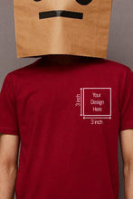 Load image into Gallery viewer, Custom Red Uni-sex Shirt with Personalized 3 inch Chest Printing
