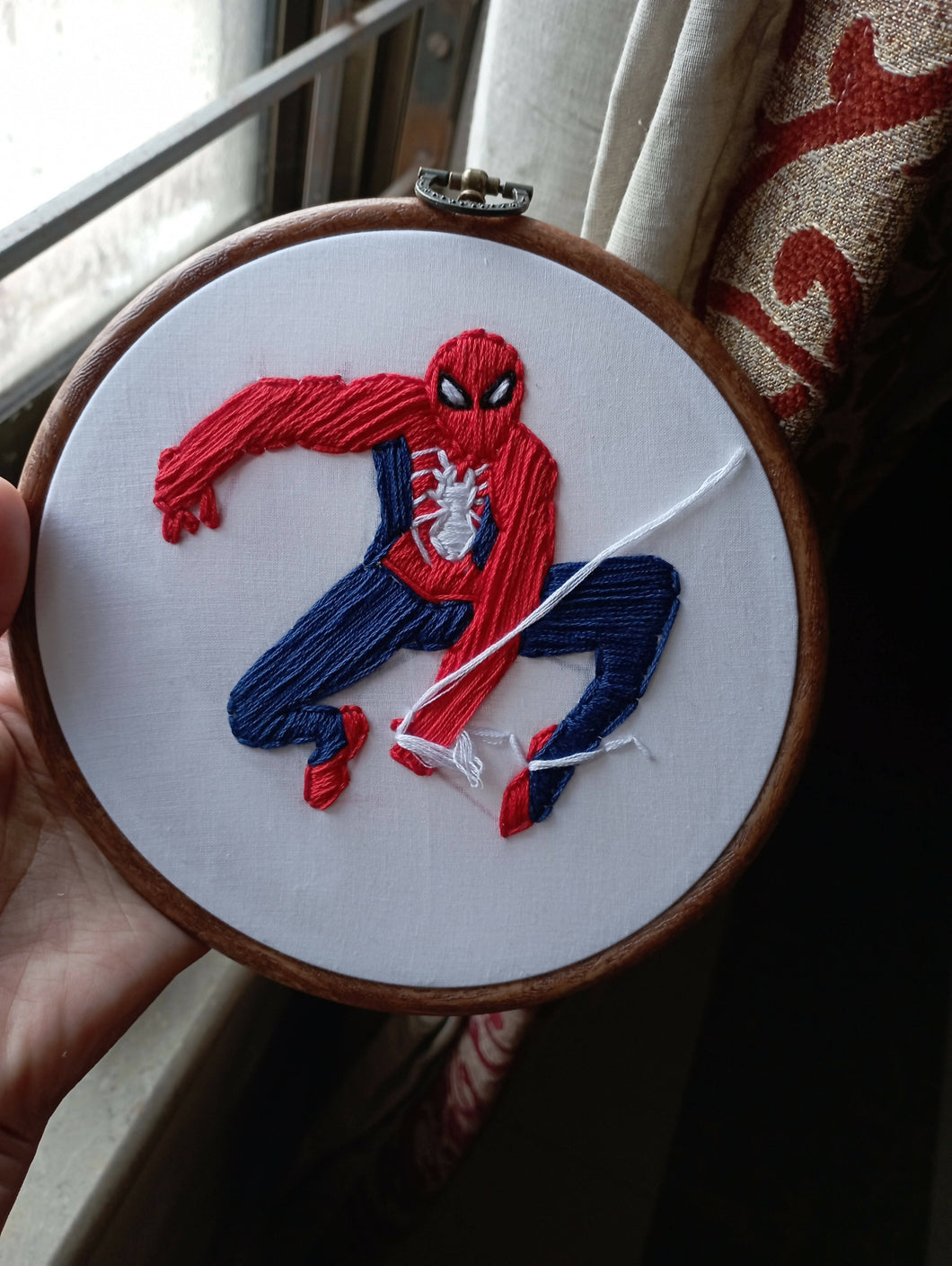 Spiderman Embroidered Wall Hanging