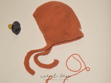Load image into Gallery viewer, Tea Rose | Handknitted Bonnets for Kids
