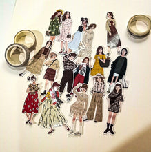 Load image into Gallery viewer, Vintage Girl Stickers - 16 pcs
