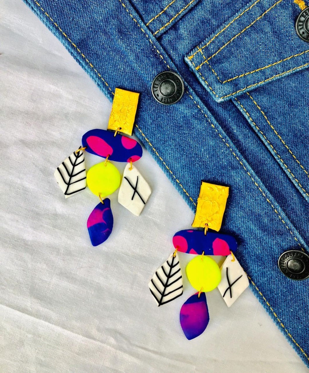 Dream Catchers (Yellow and Blue) | Earrings