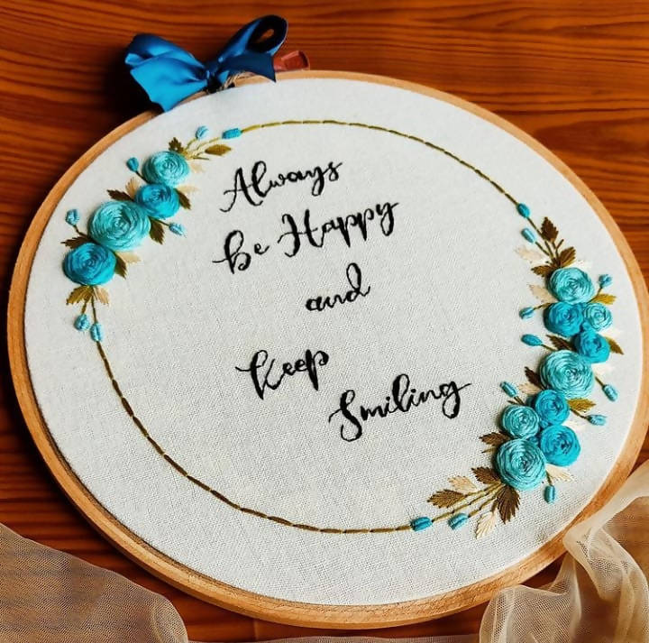 Customisable Quote Embroidery Hoop