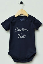 Load image into Gallery viewer, Customised Navy Blue Uni-sex Romper For Kids Age 0 to 18 Months - Extra Soft Fabric - Export Quality
