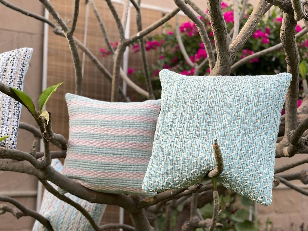 Pastel Recycled, Handwoven Decorative Cushions - 20