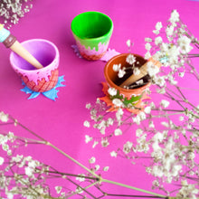 Load image into Gallery viewer, Ice Cream Theme Hand-painted Terracotta Pots
