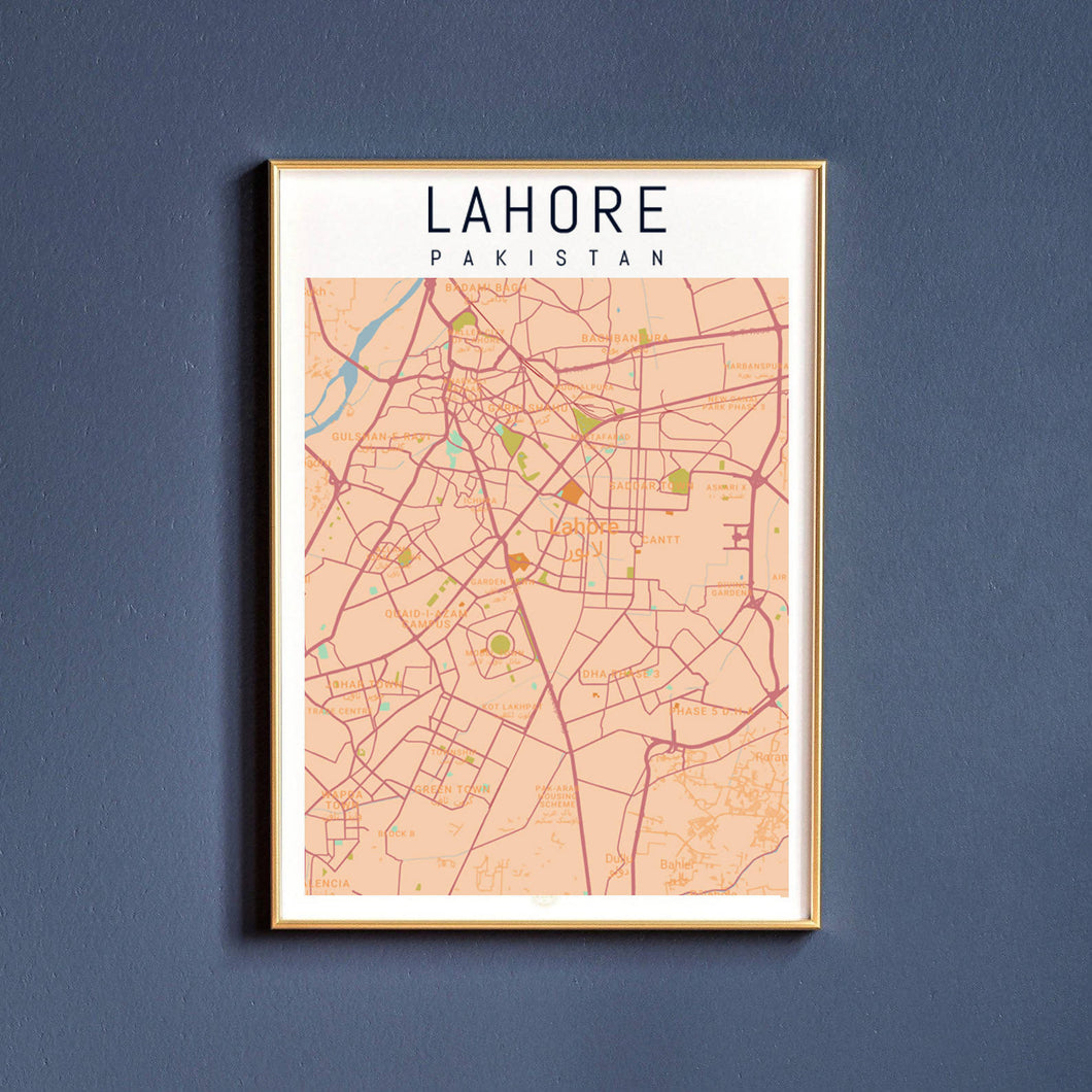 Pakistan City Maps - Lahore, Karachi, Islamabad or Customized