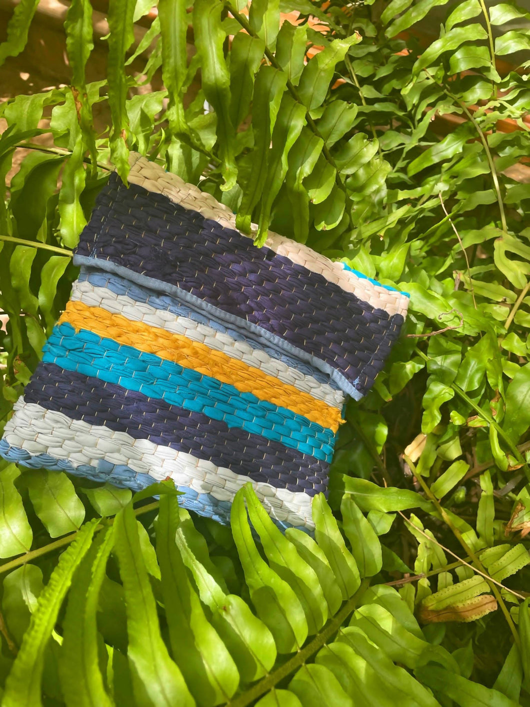 Multicoloured, Recycled, Handwoven Clutch Bag