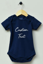 Load image into Gallery viewer, Customised Navy Blue Uni-sex Romper For Kids Age 0 to 18 Months - Extra Soft Fabric - Export Quality
