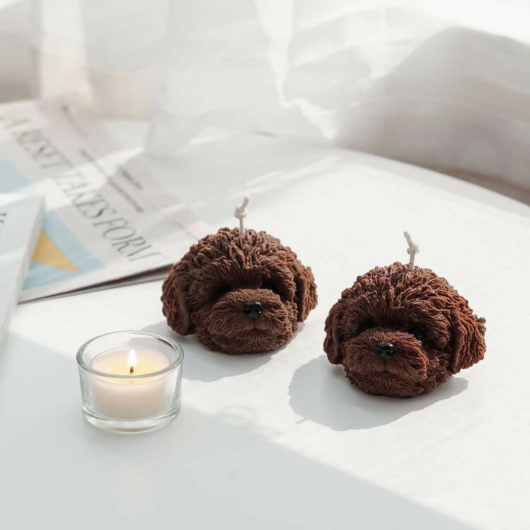 Cute Puppy Face Candle