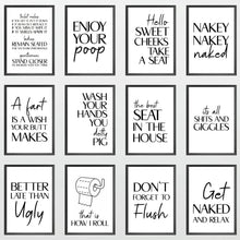 Load image into Gallery viewer, Bathroom Print Poster Home Decor - Housewarming Gift - Minimalist Funny Prints
