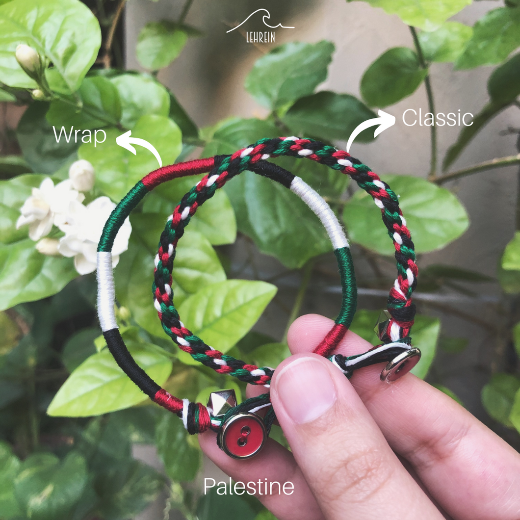 Palestine Support Handmade Thread Bracelet & Keychain - In Support of the Palestinian Community - Fund Raising