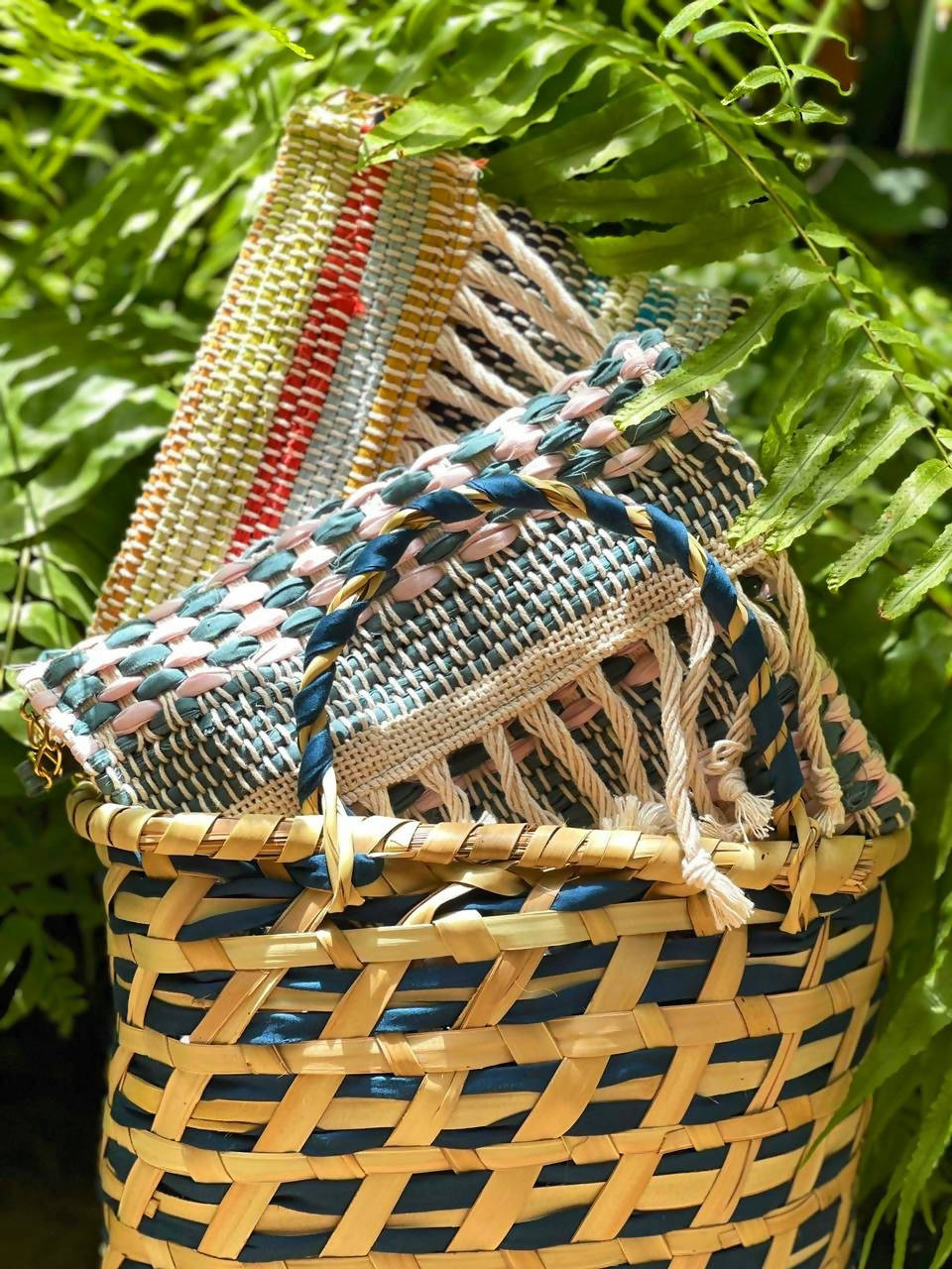 Fringed Recycled, Handwoven Clutch Bag